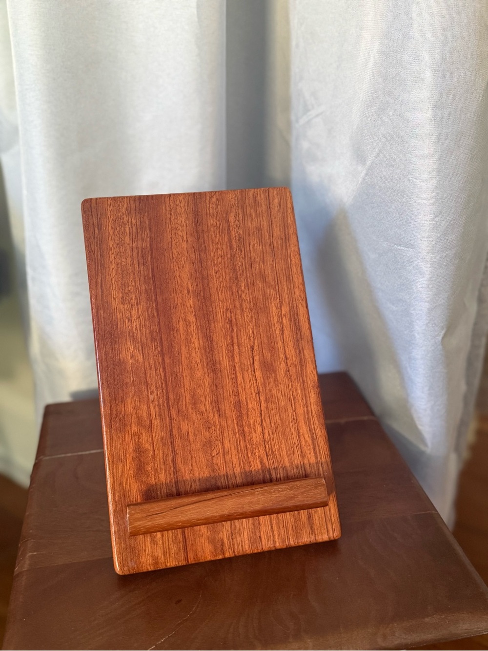 Wooden Tablet and Phone Stand - Rich Cherry Finish